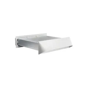 DARCO NAWIETRZAK PROSTOKĄTNY Z ZAWOREM ZWROTNYM CZERPNIA BL. OCYNKOWANA ANEMOSTAT BIAŁY 75X594 MM