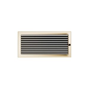 KRATKI KRATKA KOMINKOWA PROSTOKĄTNA POZŁACANA Z ŻALUZJĄ 220X450 MM