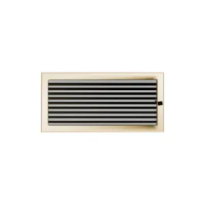 KRATKI KRATKA KOMINKOWA PROSTOKĄTNA POZŁACANA Z ŻALUZJĄ 220X450 MM