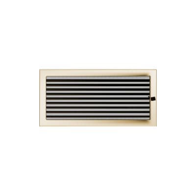KRATKI KRATKA KOMINKOWA PROSTOKĄTNA POZŁACANA Z ŻALUZJĄ 220X450 MM