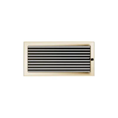 KRATKI KRATKA KOMINKOWA PROSTOKĄTNA POZŁACANA Z ŻALUZJĄ 220X450 MM