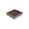 KRATKI KRATKA KOMINKOWA PROSTOKĄTNA MIEDZIANA Z ŻALUZJĄ 220X220 MM