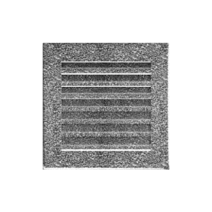 KRATKI KRATKA KOMINKOWA FRESH CZARNO-SREBRNA 170X170 MM