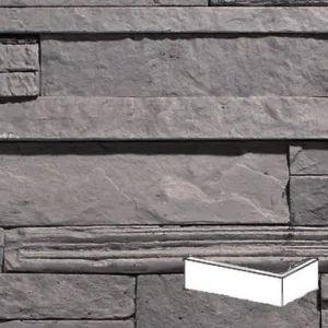 STEGU KAMIEŃ DEKORACYJNY PŁYTKA  KĄTOWA CRETA  3 GREY  12-27/24,5-38,5x20CM  OPK. 2MB