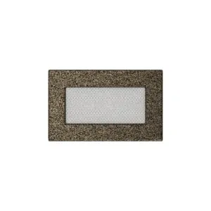 KRATKI KRATKA KOMINKOWA PROSTOKĄTNA CZARNO-ZŁOTA 110X170 MM