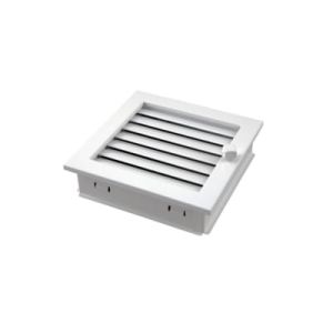 KRATKA KOMINKOWA MODERN Z ŻALUZJĄ BIAŁA 20x20CM