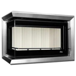 RAMA DEKORACYJNA DO WKŁADU UNIFLAM 860 EVO BOCZNA SZYBA REF.R-UNIE860-BS-I INOX