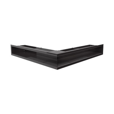 KRATKI KRATKA KOMINKOWA LUFT NAROŻNA PRAWA CZARNA 547X766X90 MM