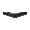 KRATKI KRATKA KOMINKOWA LUFT SF NAROŻNA LEWA CZARNA 766X547X90 MM