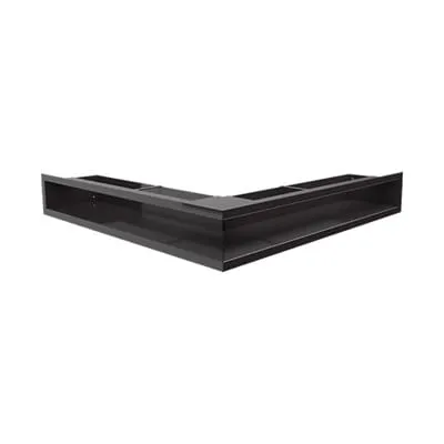 KRATKI KRATKA KOMINKOWA LUFT SF NAROŻNA LEWA CZARNA 766X547X90 MM