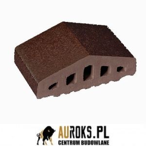 KSZTAŁTKA OGRODZENIOWA KLINKIEROWA KOLOR NOC BRĄZ NATURA  KO 180/120x100x58 MM ZAOKRĄGLONA KLINKIER PRZYSUCHA