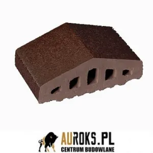 KSZTAŁTKA OGRODZENIOWA KLINKIEROWA KOLOR NOC BRĄZ NATURA  KO 180/120x100x58 MM ZAOKRĄGLONA KLINKIER PRZYSUCHA