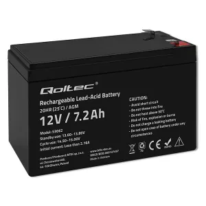 QOLTEC AKUMULATOR AGM 7,2 Ah 12V 53062