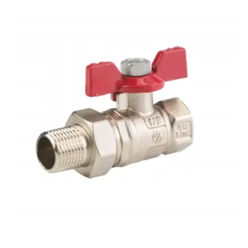 ARCO SENA ZAWÓR KULOWY Z PÓŁŚRUBUNKIEM PN30 GW-GZ Z GWINTEM POKRĘTŁO MOTYLKOWE CZERWONE 1 1/4GW - 1 1/4GZ 154106