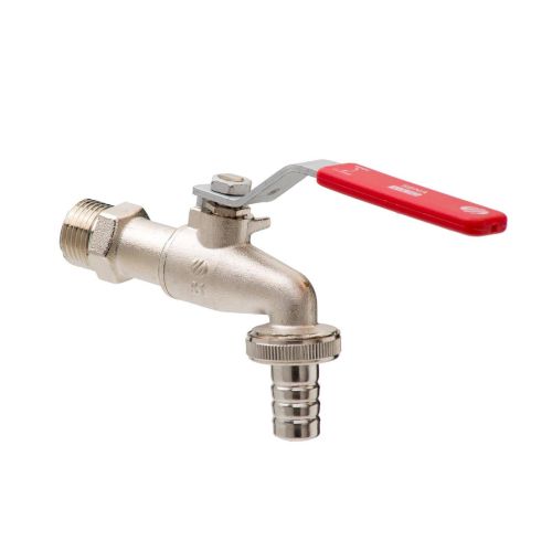 ARCO JARDIN SENA ZAWÓR CZERPALNY PN16 DN20 1/2GZ - 3/4GZ x 15 Z GWINTEM DŹWIGNIA POKRYCIE CZERWONE 155103