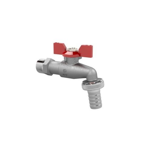 ARCO JARDIN SENA ZAWÓR CZERPALNY PN16 DN20 1/2GZ - 3/4GZ x 20 Z GWINTEM POKRĘTŁO MOTYLKOWE CZERWONE 155303