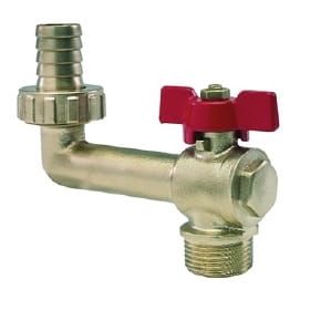 ARCO JARDIN SENA ZAWÓR CZERPALNY PIONOWY PN16 DN32 1GZ - 1 1/4GZ x 25 Z GWINTEM POKRĘTŁO MOTYLKOWE CZERWONE RH422