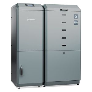 KAMEN PRIMAPELL KOCIOŁ PELLETOWY Z AUTOMATYCZNYM CZYSZCZENIEM 10 KW - ZASOBNIK PO PRAWEJ STRONIE, CZOPUCH DO TYŁU
