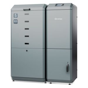KAMEN PRIMAPELL KOCIOŁ PELLETOWY Z AUTOMATYCZNYM CZYSZCZENIEM 20 KW - ZASOBNIK PO LEWEJ STRONIE, CZOPUCH DO TYŁU