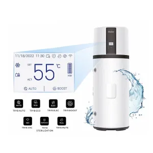 HAIER AQUA M8 ECO MINI POMPA CIEPŁA C.W.U 82 L (bez wężownic; grzałka 1,2kW; R290) HP80M8-9 - AUTORYZOWANY DYSTRYBUTOR !!!