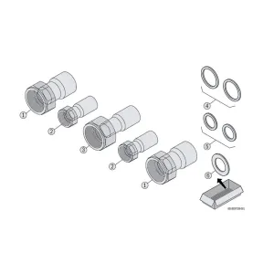 BOSCH HW-SETBC-3 ZESTAW PODŁĄCZEŃ PRZEWODOW MIEDZIANYCH PROSTYCH ZE ŚRUBUNKAMI - 7716780443