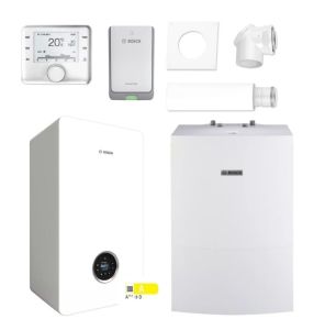 BOSCH PAKIET KOCIOŁ GC5700iW 24 P 23 + ZASOBNIK WD160B + REGULATOR CW400 + MODUŁ K30RF + SYSTEM DO SZACHTU 2581 + CZUJNIK - 8734100855