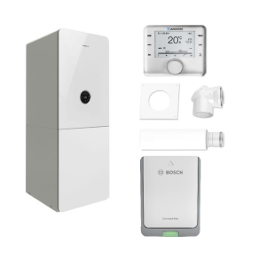 BOSCH PAKIET KOCIOŁ GC5300iWM 24/120 Z WBUDOWANYM ZASOBNIKIEM 111L + REGULATOR CW400 + MODUŁ K30RF + SYSTEM 2581  - 8734100829