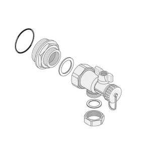 BOSCH ZESTAW SPUSTOWY DO GRUPY BEZPIECZEŃSTWA 1 1/4" (150 - 300 kW) - 7736602647