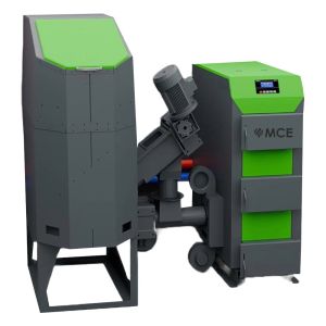 MCE V7 PLUS KOCIOŁ NA ZRĘBKĘ DRZEWNĄ Z PODAJNIKIEM PO LEWEJ STRONIE 38 KW (MOŻLIWOŚĆ DOTACJI)