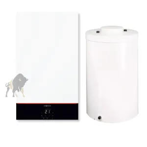 VIESSMANN JEDNOFUNKCYJNY KOCIOŁ VITODENS 100-W 25KW B1HF + PODGRZEWACZ C.W.U. VITOCELL 100-W TYP CUGB 150L Z028766