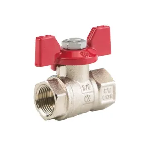 ARCO SENA ZAWÓR KULOWY PN30 DN10 3/8GW - 3/8GW Z GWINTEM POKRĘTŁO MOTYLKOWE CZERWONE 153102