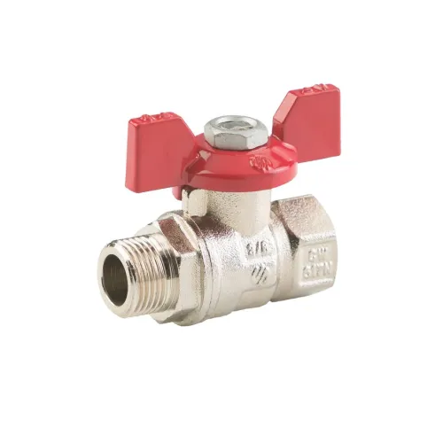 ARCO SENA ZAWÓR KULOWY PN30 GZ-GW Z GWINTEM POKRĘTŁO MOTYLKOWE CZERWONE 3/4GZ - 3/4GW 153604