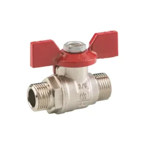 ARCO SENA ZAWÓR KULOWY PN30 GZ-GZ Z GWINTEM POKRĘTŁO MOTYLKOWE CZERWONE SENA 1/2GZ - 1/2GZ 153903