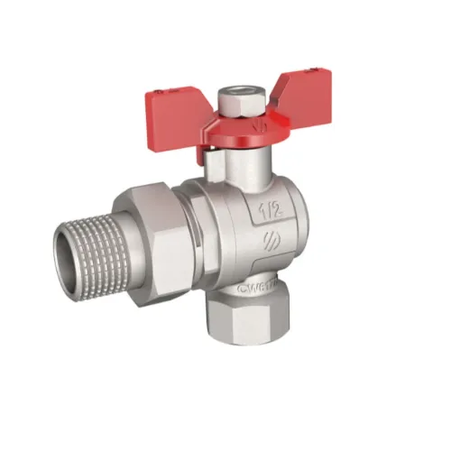 ARCO SENA ZAWÓR KĄTOWY RODZIELACZ PN30 ZŁĄCZKA EKĄTOWA GW-GZ Z GWINTEM POKRĘTŁO MOTYLKOWE CZERWONE 1/2GW - 1/2GZ 154303