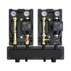 DEFRO DZGP-ECFP-01 GOTOWY ZESTAW POMPOWY DWUOBIEGOWY Z ROZDZIELACZEM - 1X GRUPA BEZPOŚREDNIA, 1X GRUPA MIESZAJĄCA - POMPY DEFRO ECOFLOW ENERGY PLUS