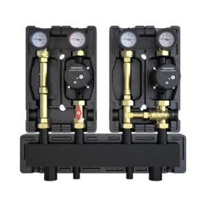 DEFRO DZGP-ECF-02 GOTOWY ZESTAW POMPOWY DWUOBIEGOWY Z ROZDZIELACZEM - 1X GRUPA BEZPOŚREDNIA, 1X GRUPA Z ZAWOREM TERMOSTATYCZNYM- POMPY DEFRO ECOFLOW ENERGY