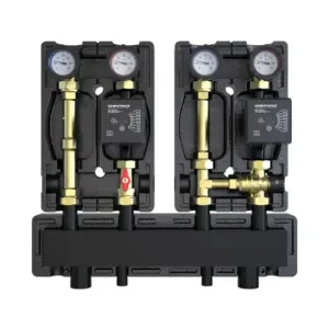 DEFRO DZGP-ECFP-02 GOTOWY ZESTAW POMPOWY DWUOBIEGOWY Z ROZDZIELACZEM - 1X GRUPA BEZPOŚREDNIA, 1X GRUPA Z ZAWOREM TERMOSTATYCZNYM- POMPY DEFRO ECOFLOW ENERGY PLUS