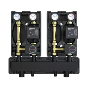DEFRO DZGP-ECFP-04-SR GOTOWY ZESTAW POMPOWY DWUOBIEGOWY ZE SPRZĘGŁO-ROZDZIELACZEM - 2X GRUPA MIESZAJĄCA Z SIŁOWNIKIEM - POMPY DEFRO ECOFLOW ENERGY PLUS
