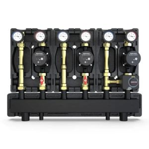 DEFRO DZGP-ECF-06 GOTOWY ZESTAW POMPOWY TRÓJOBIEGOWY Z ROZDZIELACZEM - 2X GRUPA BEZPOŚREDNIA, 1X GRUPA MIESZAJĄCA - POMPY DEFRO ECOFLOW ENERGY