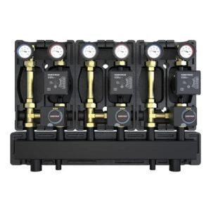 DEFRO DZGP-ECFP-08 GOTOWY ZESTAW POMPOWY TRÓJOBIEGOWY Z ROZDZIELACZEM - 3X GRUPA MIESZAJĄCA - POMPY DEFRO ECOFLOW ENERGY PLUS