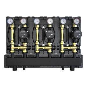 DEFRO DZGP-ECF-12 GOTOWY ZESTAW POMPOWY TRÓJOBIEGOWY Z ROZDZIELACZEM - 3X GRUPA Z ZAWOREM TERMOSTATYCZNYM - POMPY DEFRO ECOFLOW ENERGY