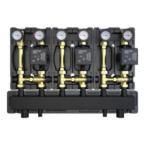 DEFRO DZGP-ECFP-12 GOTOWY ZESTAW POMPOWY TRÓJOBIEGOWY Z ROZDZIELACZEM - 3X GRUPA Z ZAWOREM TERMOSTATYCZNYM - POMPY DEFRO ECOFLOW ENERGY PLUS