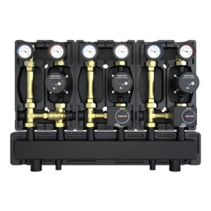 DEFRO DZGP-ECF-14 GOTOWY ZESTAW POMPOWY TRÓJOBIEGOWY Z ROZDZIELACZEM - 1X GRUPA Z ZAWOREM TERMOSTATYCZNYM, 2X GRUPA MIESZAJĄCA - POMPY DEFRO ECOFLOW ENERGY