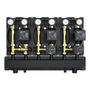 DEFRO DZGP-ECFP-14 GOTOWY ZESTAW POMPOWY TRÓJOBIEGOWY Z ROZDZIELACZEM - 1X GRUPA Z ZAWOREM TERMOSTATYCZNYM, 2X GRUPA MIESZAJĄCA - POMPY DEFRO ECOFLOW ENERGY PLUS