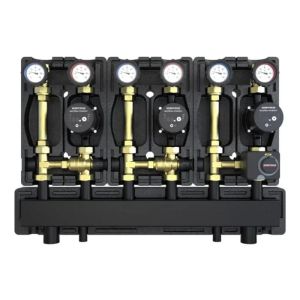 DEFRO DZGP-ECF-15 GOTOWY ZESTAW POMPOWY TRÓJOBIEGOWY Z ROZDZIELACZEM - 2X GRUPA Z ZAWOREM TERMOSTATYCZNYM, 1X GRUPA MIESZAJĄCA - POMPY DEFRO ECOFLOW ENERGY