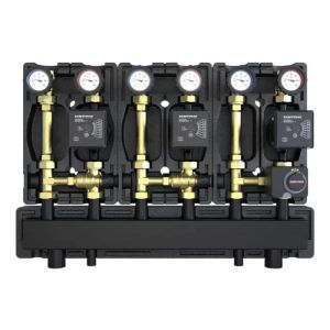 DEFRO DZGP-ECFP-15 GOTOWY ZESTAW POMPOWY TRÓJOBIEGOWY Z ROZDZIELACZEM - 2X GRUPA Z ZAWOREM TERMOSTATYCZNYM, 1X GRUPA MIESZAJĄCA - POMPY DEFRO ECOFLOW ENERGY PLUS