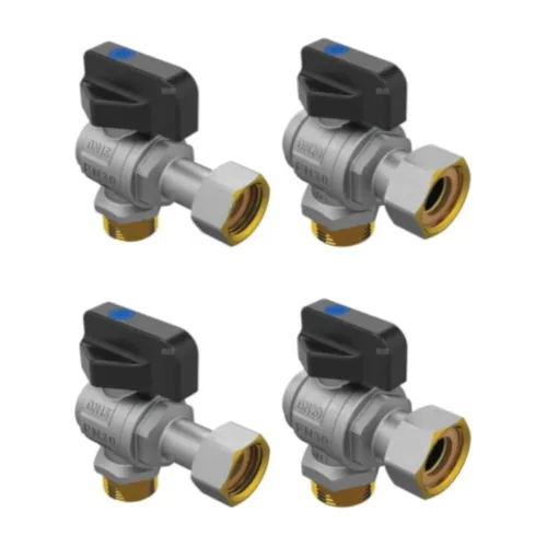 ARCO SENA ZESTAW ZAWORÓW KĄTOWYCH DO KOTŁÓW PN30 GZ-RN POKRĘTŁO MOTYLKOWE (150813 2szt. + 150814 2szt.), KVC02