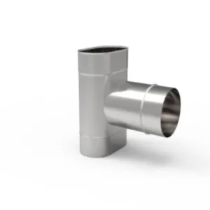 KOMINUS KO TRÓJNIK 110X210 90 ST Z DOLOTEM NA SZERSZEJ STRONIE FI 180 MUFA 0,8MM