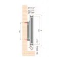DIAMOND GRZEJNIK STALOWY TYP-21 600X0900,ZASILANIE BOCZNE, Z MOCOWANIEM,21-600X0900