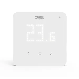 TECH BEZPRZEWODOWY PODTYNKOWY REGULATOR POKOJOWY Z POMIAREM WILGOTNOŚCI POWIETRZA R-8 LED BIAŁY 230 V